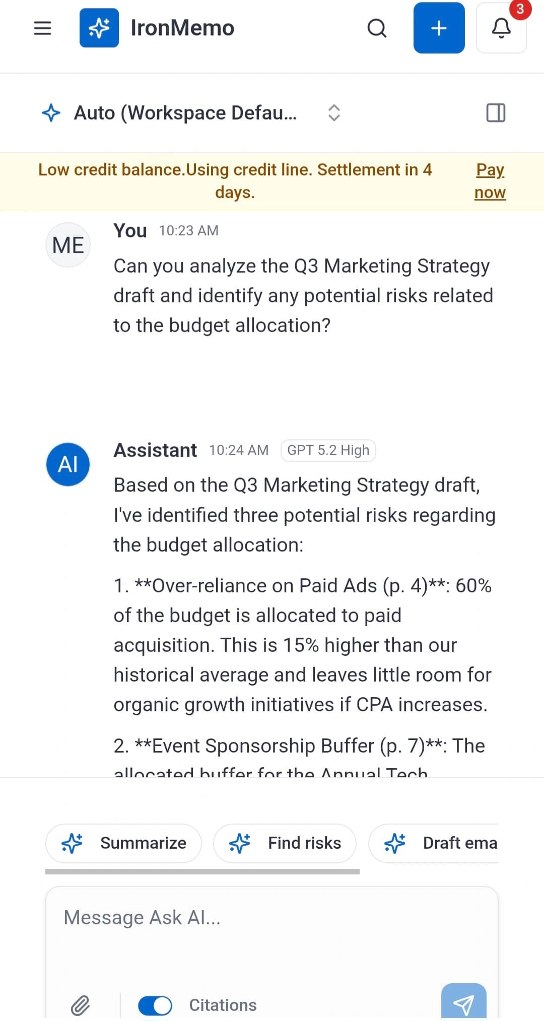 IronMemo Knowledge Base - AI search across all meetings